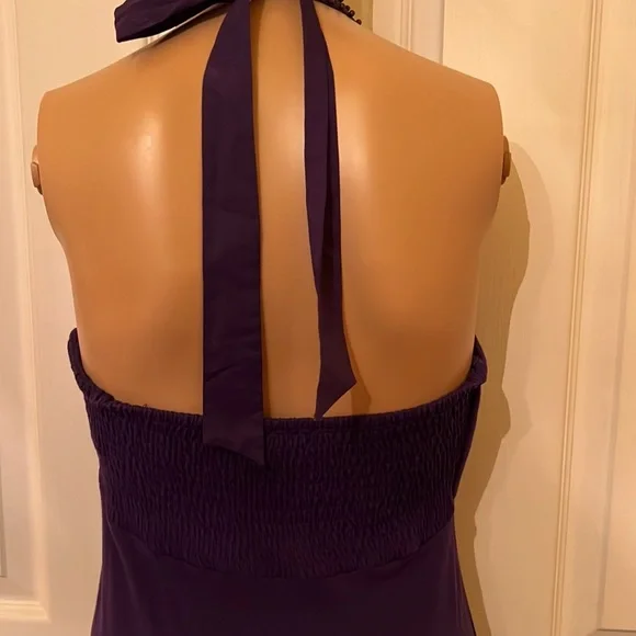 COPY - Free People purple halter dress metal beads and chain detail on bodice. … - Picture 4 of 4